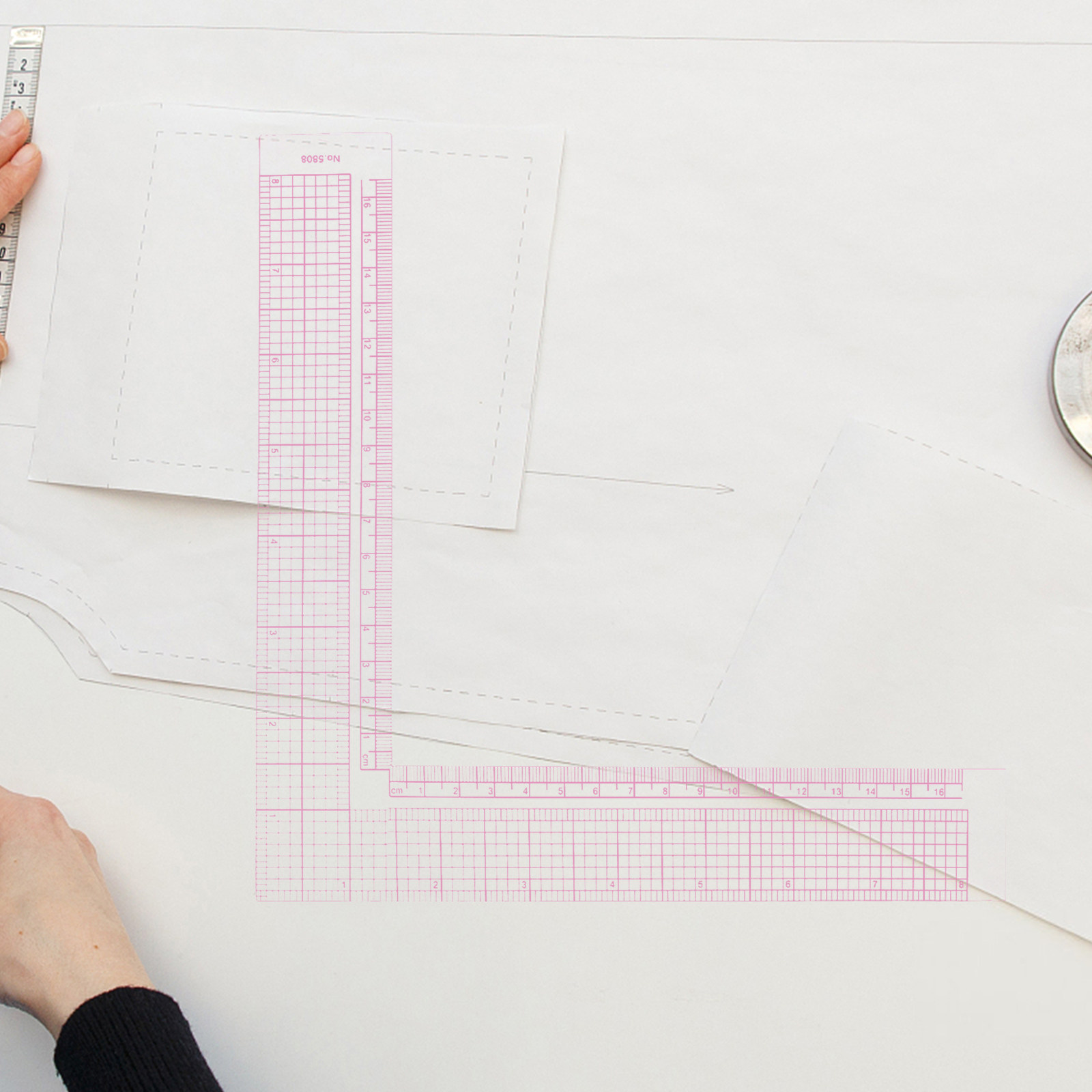 Quilting Ruler Square - Hassas L Şeklinde Plastik Dikiş Cetveli,