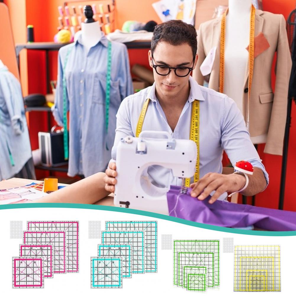 Quilting Ruler Square - 4 adet akrilik kapitone cetveli kare