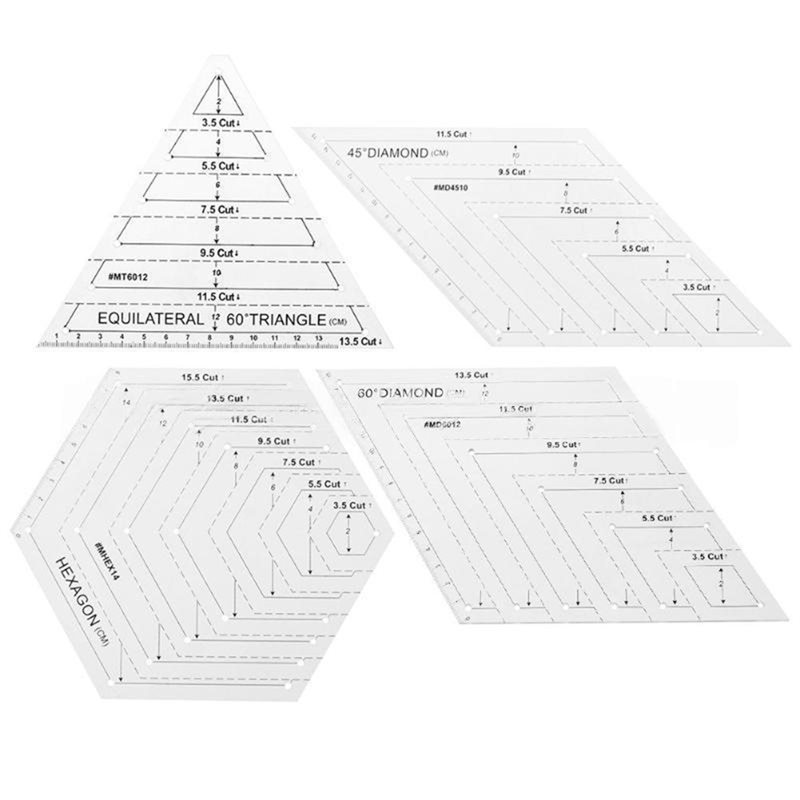 A25F-4 Adet Kapitone Cetvel Se - Quilting Ruler Square incelemesi ve fiyatı