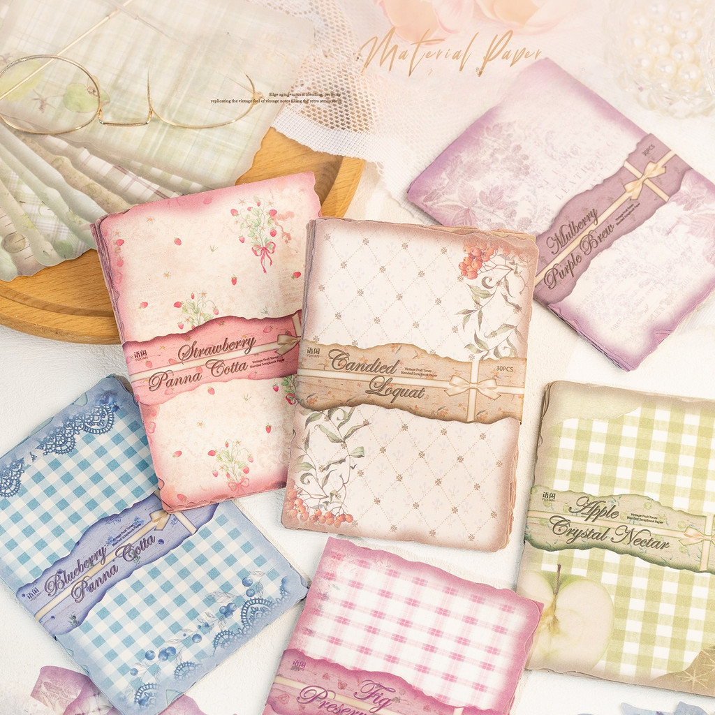 30 yaprak Vintage Scrapbook Ka - Pattern Tissue Paper incelemesi ve fiyatı