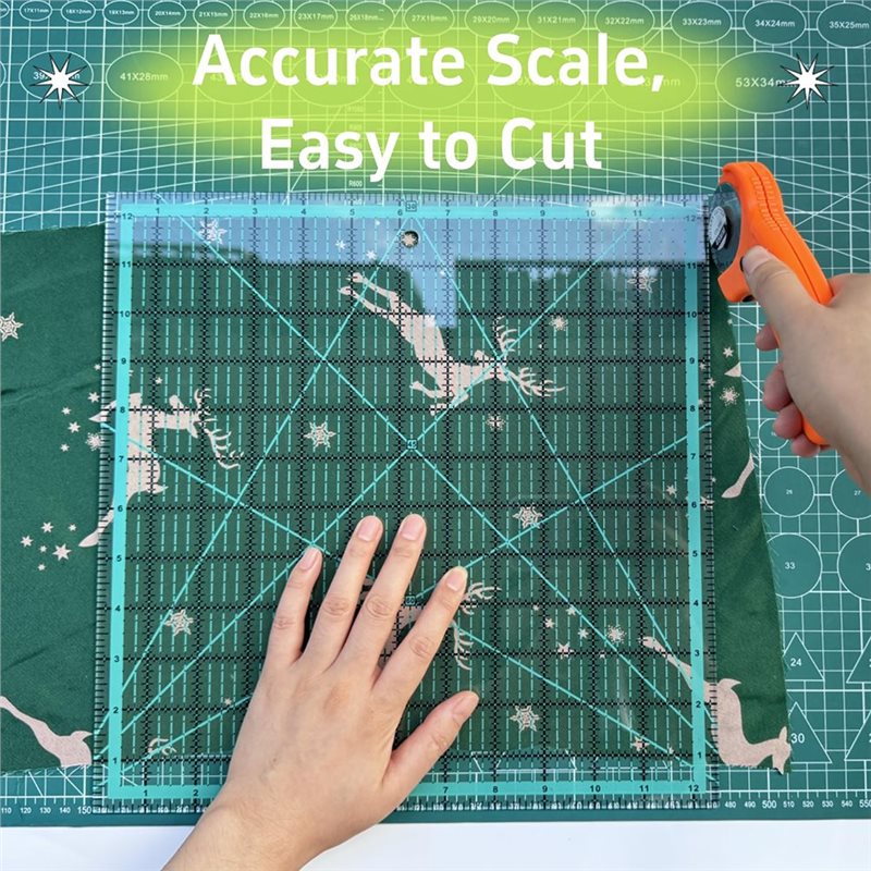 A25F-Mavi 7 Parçalı Yaka Cetve - Quilting Ruler Square incelemesi ve fiyatı