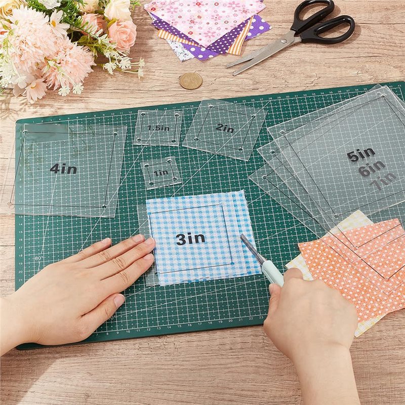 8 Adet Şeffaf Akrilik Kare Kap - Quilting Ruler Square incelemesi ve fiyatı