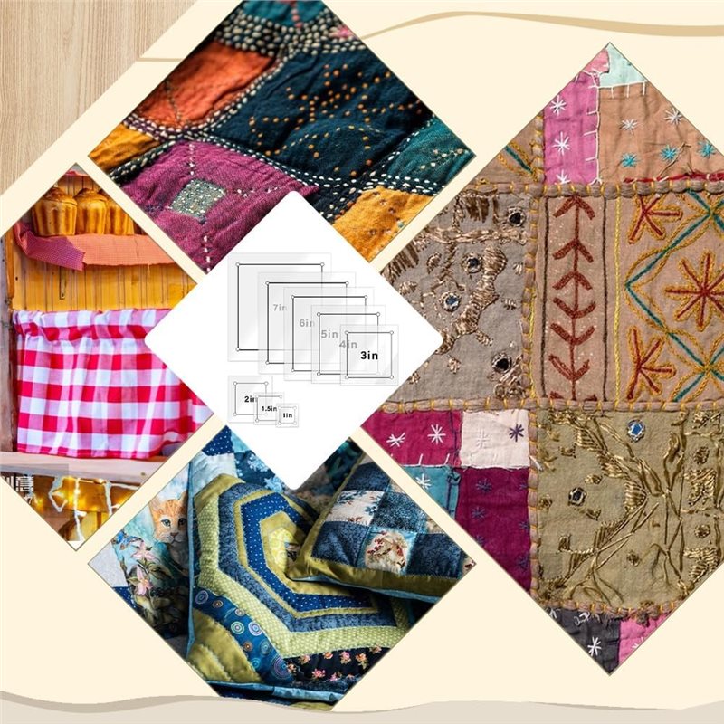 8 Adet Şeffaf Akrilik Kare Kap - Quilting Ruler Square incelemesi ve fiyatı